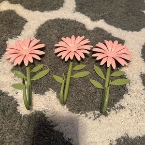 Pottery Barn Kids Medium Flower Hooks -  Set of 3